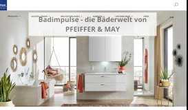 
							         PFEIFFER & MAY Badimpulse - Willkommen Badliebhaber - www ...								  
							    