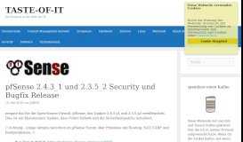 
							         pfSense 2.4.3_1 und 2.3.5_2 Security und Bugfix Release – TASTE ...								  
							    