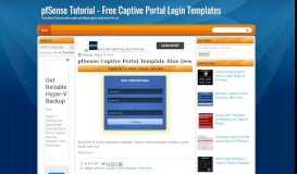 
							         pfSense Tutorial - Free Captive Portal Login Templates								  
							    