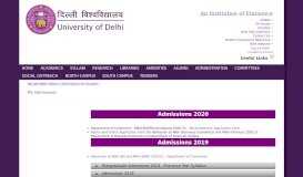 
							         PG Admissions - University of Delhi								  
							    
