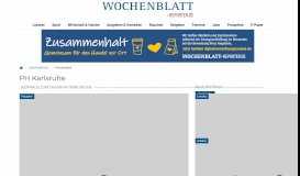 
							         PH Karlsruhe - Thema - Wochenblatt Reporter								  
							    