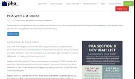 
							         PHA Wait List Online | Providence Housing Authority								  
							    