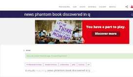 
							         'Phantom' book discovered in Queen's research portal | Times Higher ...								  
							    