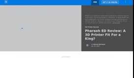 
							         Pharaoh ED Review: A 3D Printer Fit For a King? | All3DP								  
							    