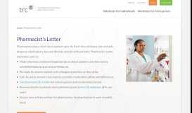 
							         Pharmacist's Letter | TRC Healthcare								  
							    