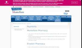 
							         Pharmacy Enrollment - Payments - Montefiore Medical Center								  
							    