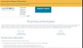 
							         Pharmacy Information | Sanford Health Plan								  
							    