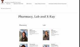 
							         Pharmacy, Lab and X-Ray | Student Health Services | TTU								  
							    
