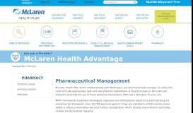 
							         Pharmacy | McLaren Health Advantage - McLaren Health Care								  
							    