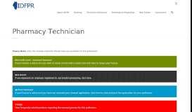 
							         Pharmacy Technician - idfpr								  
							    