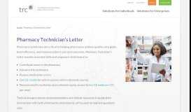 
							         Pharmacy Technician's Letter | TRC Healthcare								  
							    
