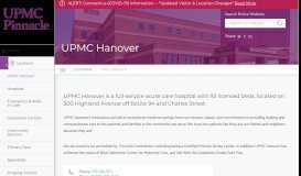 
							         Pharmacy - UPMC Pinnacle Hanover								  
							    