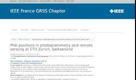 
							         PhD positions in photogrammetry and remote sensing at ETH Zurich ...								  
							    