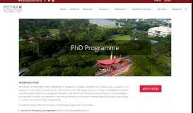 
							         PhD Programme | Putra Business School								  
							    