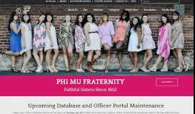 
							         Phi Mu Fraternity | The Faithful Sisters								  
							    