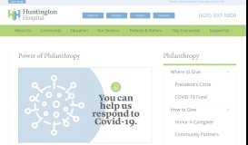 
							         Philanthropy - Huntington Memorial Hospital								  
							    