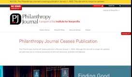 
							         Philanthropy Journal								  
							    