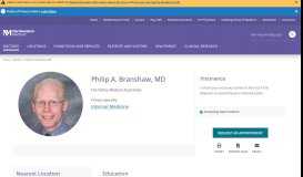 
							         Philip A. Branshaw, MD | Northwestern Medicine								  
							    