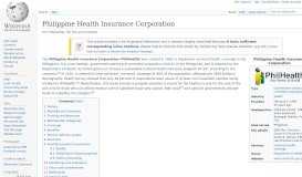 
							         Philippine Health Insurance Corporation - Wikipedia								  
							    