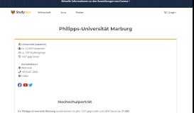 
							         Philipps-Universität Marburg - Studiengänge und Crashkurse ...								  
							    