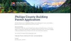 
							         Phillips County Building Permit Application								  
							    