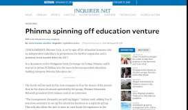 
							         Phinma spinning off education venture | Inquirer Business								  
							    