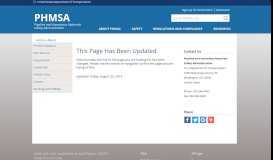 
							         PHMSA Portal Undergoing Maintenance | PHMSA								  
							    