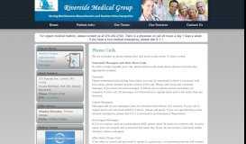 
							         Phone Calls | Riverside Medical Group								  
							    
