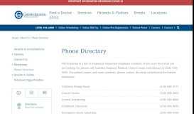 
							         Phone Directory | Gadsden Regional Medical Center | Gadsden, AL								  
							    