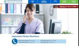 
							         Phone Directory - Salem Regional Medical Center								  
							    