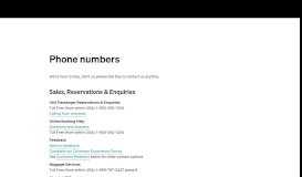 
							         Phone numbers - Help & support | Air New Zealand								  
							    