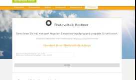 
							         Photovoltaik Rechner - Kosten & Rendite ... - Solaranlagen-Portal								  
							    