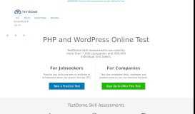 
							         PHP and WordPress Online Test | TestDome								  
							    