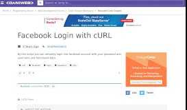 
							         php - Facebook Login with cURL | DaniWeb								  
							    