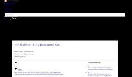 
							         PHP login to HTTPS page using Curl - Stack Overflow								  
							    