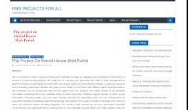 
							         Php project on Rental House Web Portal - Free Projects For All | Free ...								  
							    