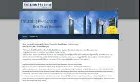 
							         PHP Real Estate Portal Script								  
							    