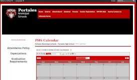 
							         PHS Calendar - Portales Municipal Schools								  
							    