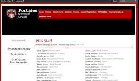 
							         PHS Staff - Portales Municipal Schools								  
							    