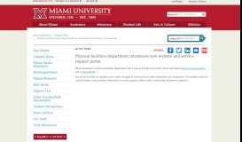 
							         Physical facilities department introduces new ... - Miami University								  
							    