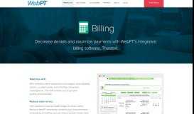 
							         Physical Therapy Billing | WebPT								  
							    