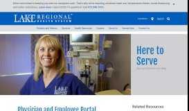 
							         Physician and Employee Portal | Lake Regional Health System								  
							    