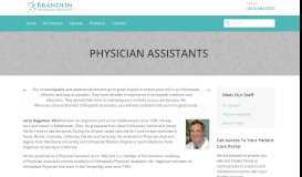 
							         Physician Assistants - Brandon Orthopedic Associates								  
							    