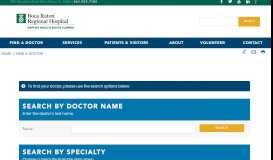 
							         Physician Directory | Boca Raton Regional Hospital								  
							    