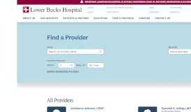 
							         Physician Directory | Lower Bucks County Hospital								  
							    