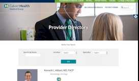 
							         Physician Directory | Provider Directory | CalvertHealth Medical Group								  
							    