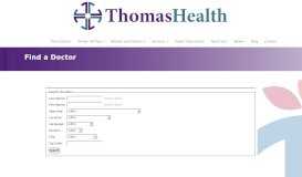 
							         Physician Directory - Thomas Memorial Hospital								  
							    