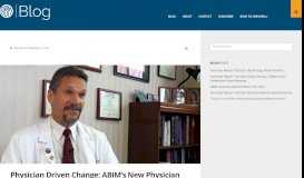 
							         Physician Driven Change: ABIM's New Physician Portal | ABIM Blog								  
							    