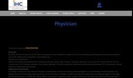 
							         Physician | Indiana Health Centers								  
							    