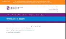 
							         Physician IT Support | Brown & Toland								  
							    
